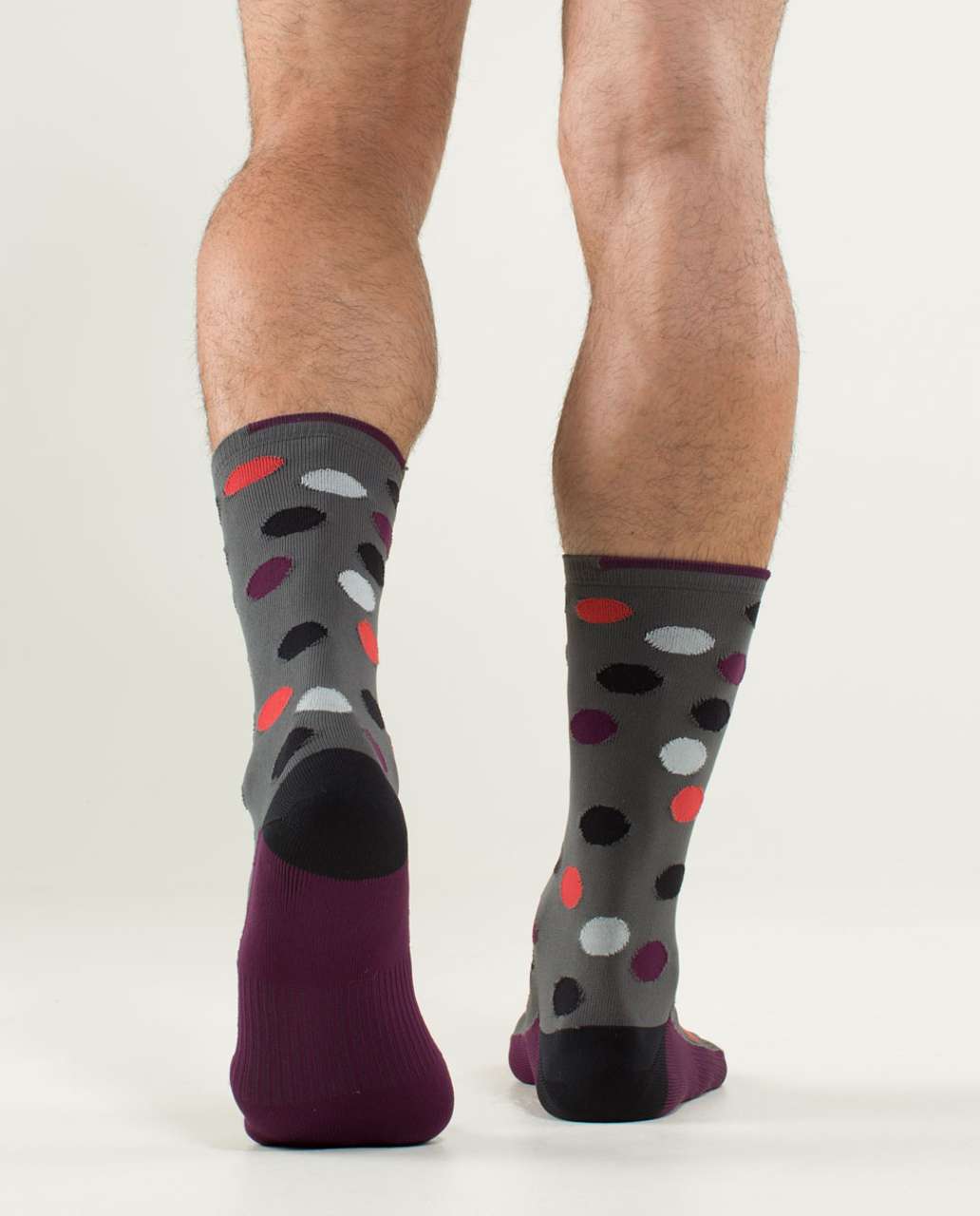 Lululemon Daily Sock - Big Polka Dot Soot Light