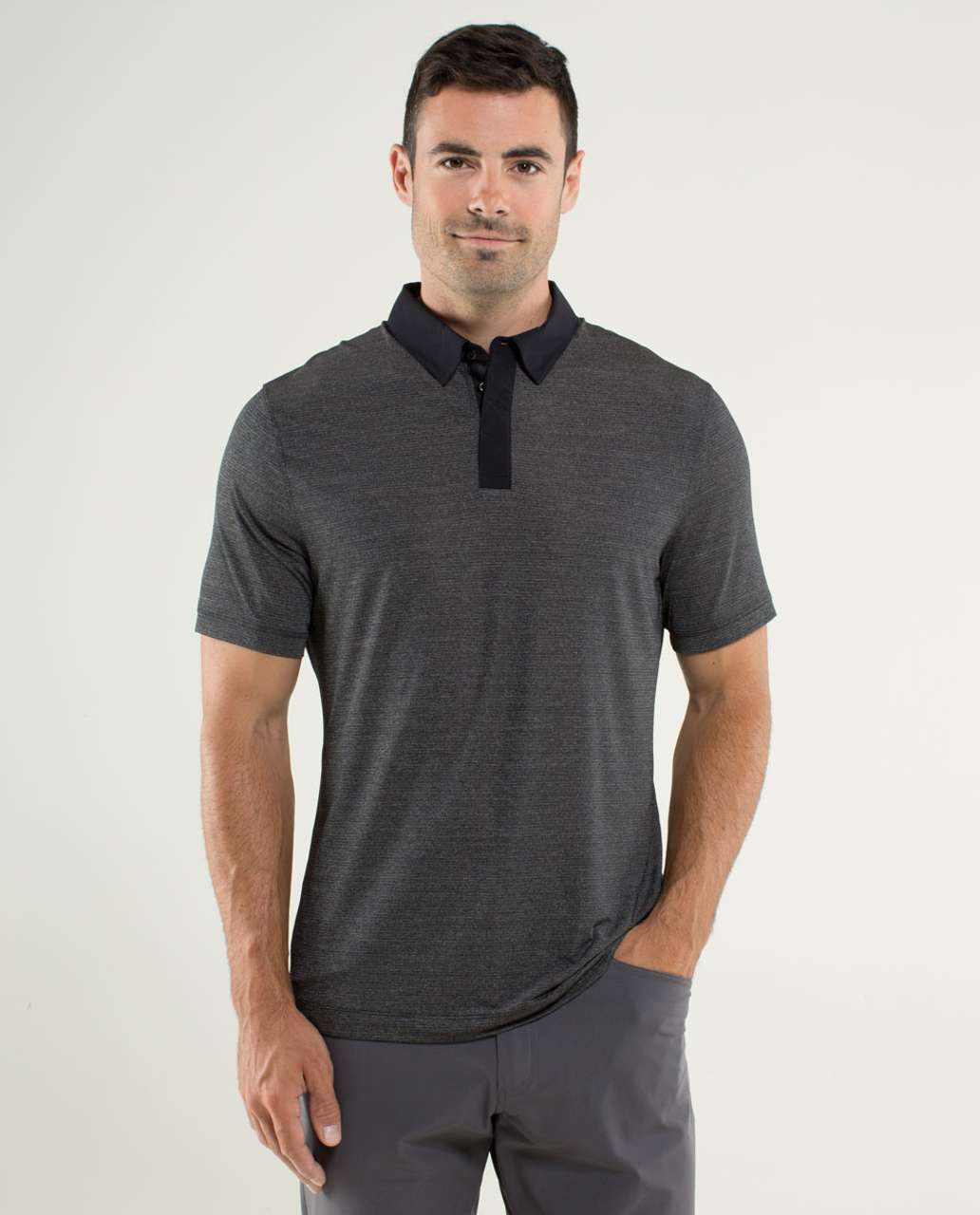 Lululemon Precision Polo - Heathered Black