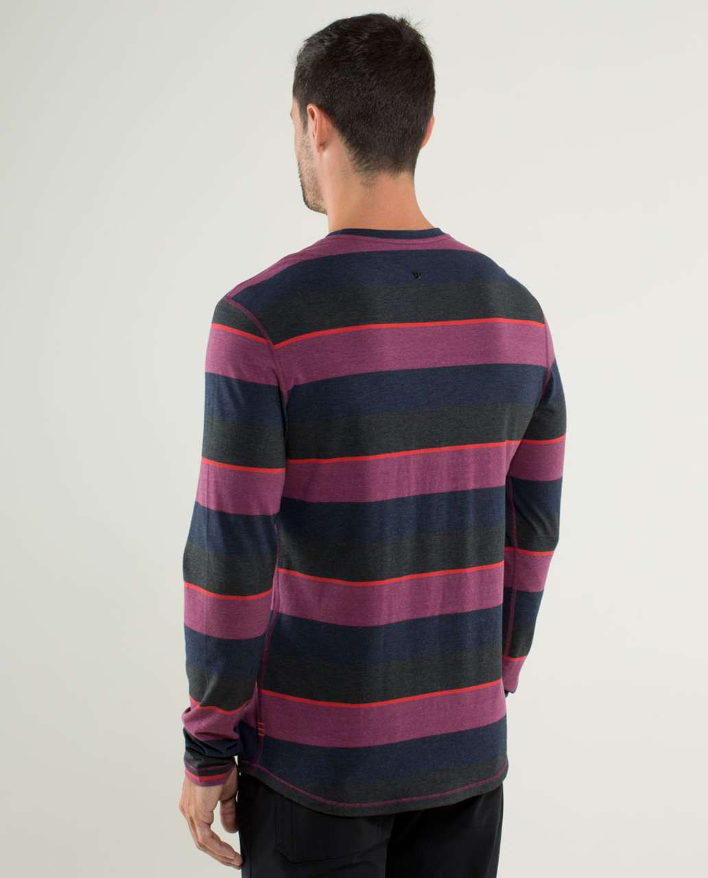 Lululemon 5 Year Basic Long Sleeve - First Descent Stripe Plum Heathered