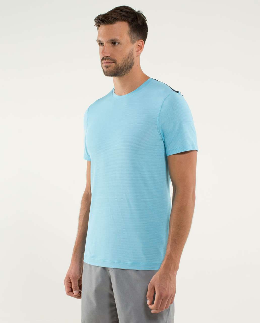 Lululemon Precision Tee - Heathered Blue Moon / Inkwell