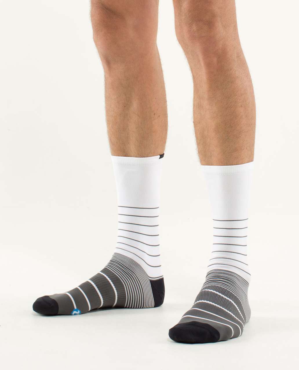 Lululemon Daily Sock - Vibe Stripe Soot Light