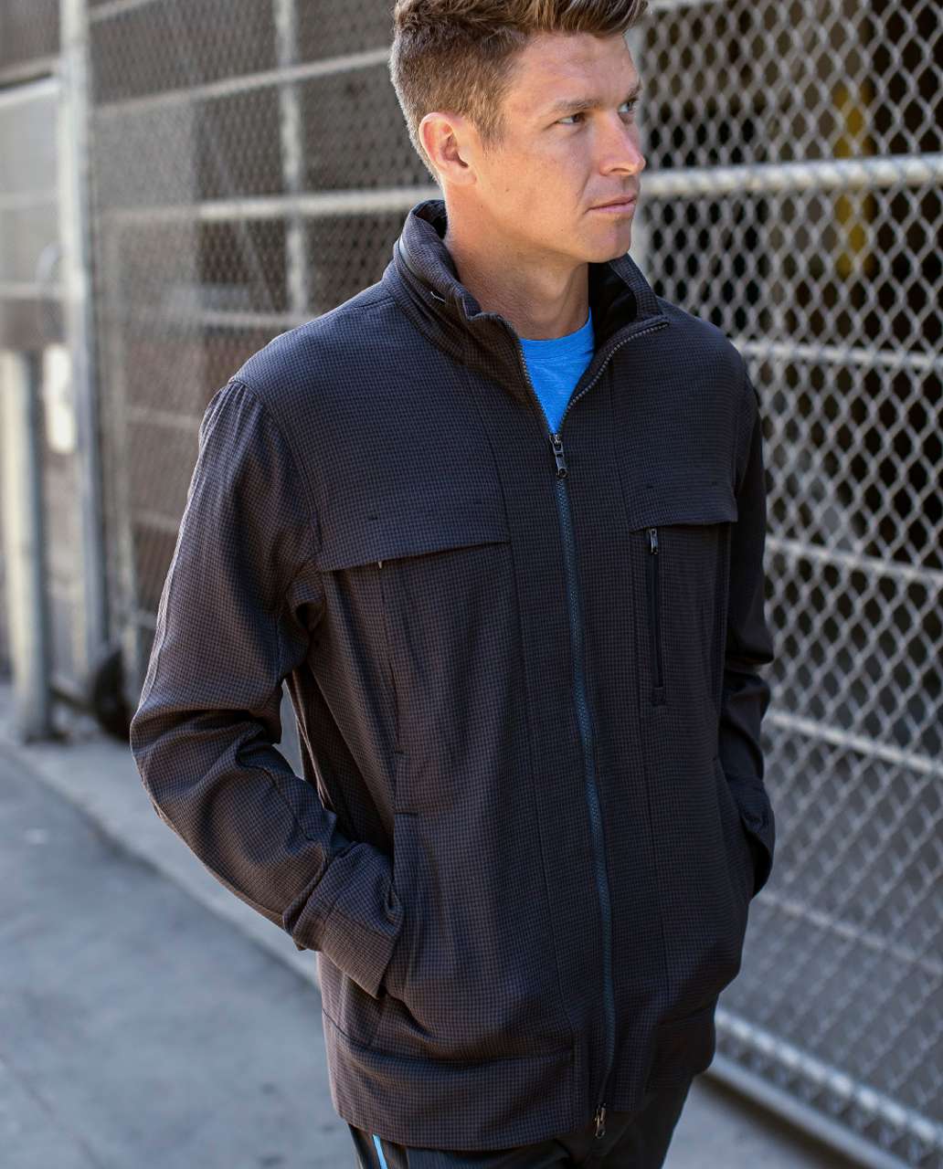 Lululemon Relay Jacket - Houndstooth Swift Black