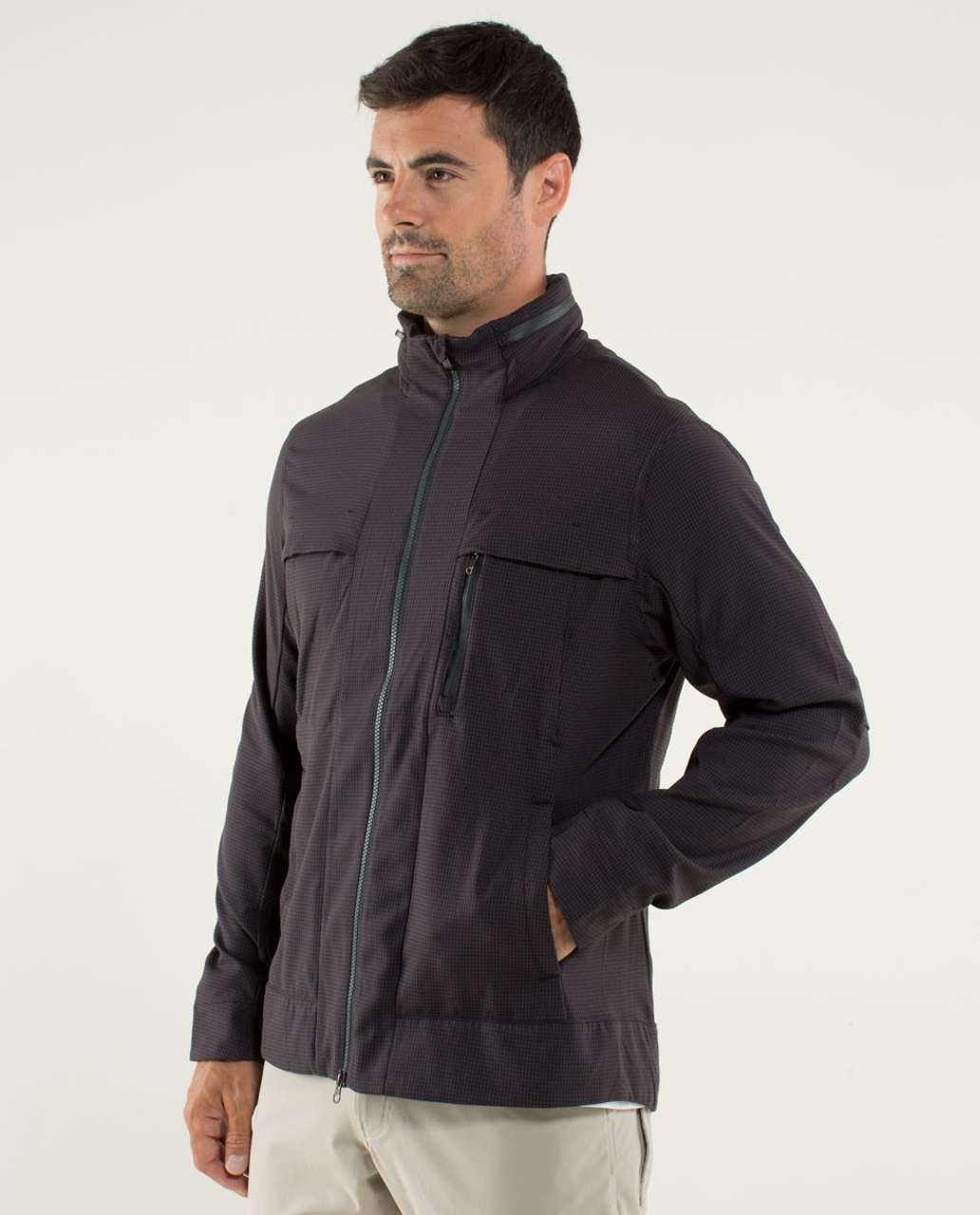 Lululemon Relay Jacket - Houndstooth Swift Black