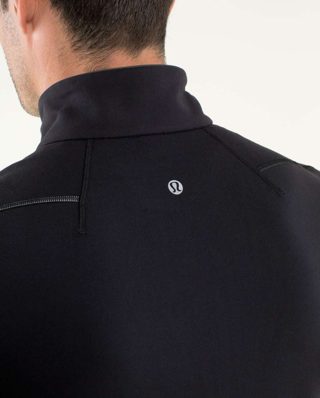 Lululemon Velocity 1/4 Zip - Black / Soot / Deepest Cranberry