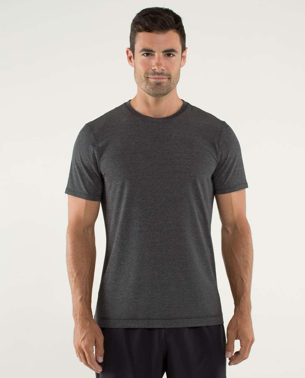 Lululemon Precision Tee - Heathered Black - lulu fanatics