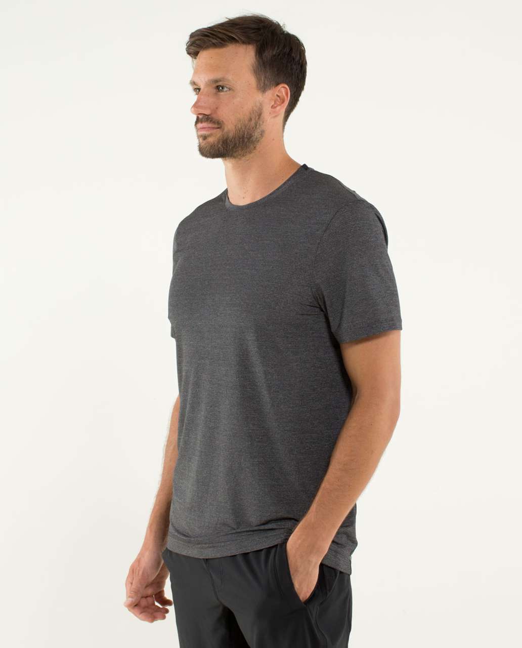 Lululemon Precision Tee *Silverescent - Heathered Black