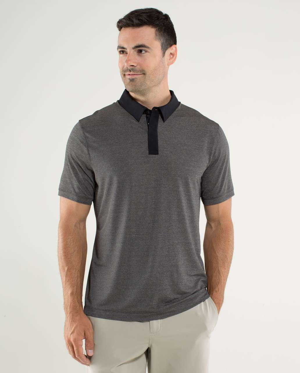 Lululemon Precision Polo - Heathered Soot - lulu fanatics