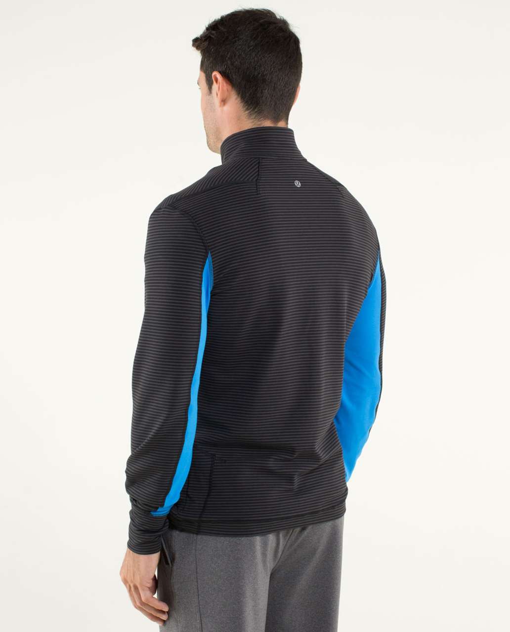 Lululemon Velocity 1/4 Zip - Mini Hyper Stripe Black / Black