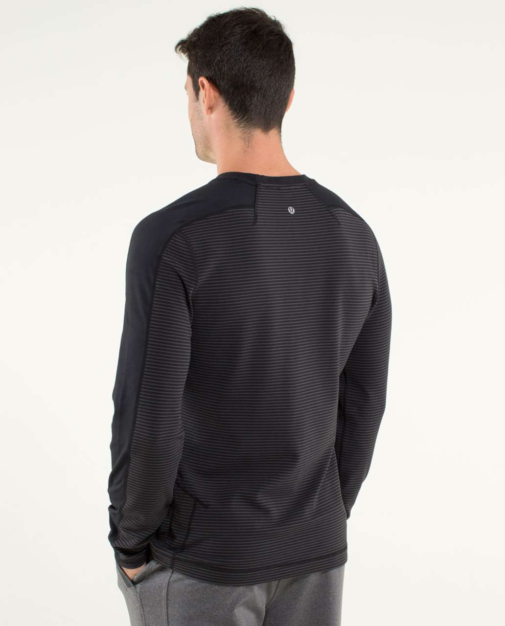 Lululemon Velocity Long Sleeve - Hyper Stripe Black