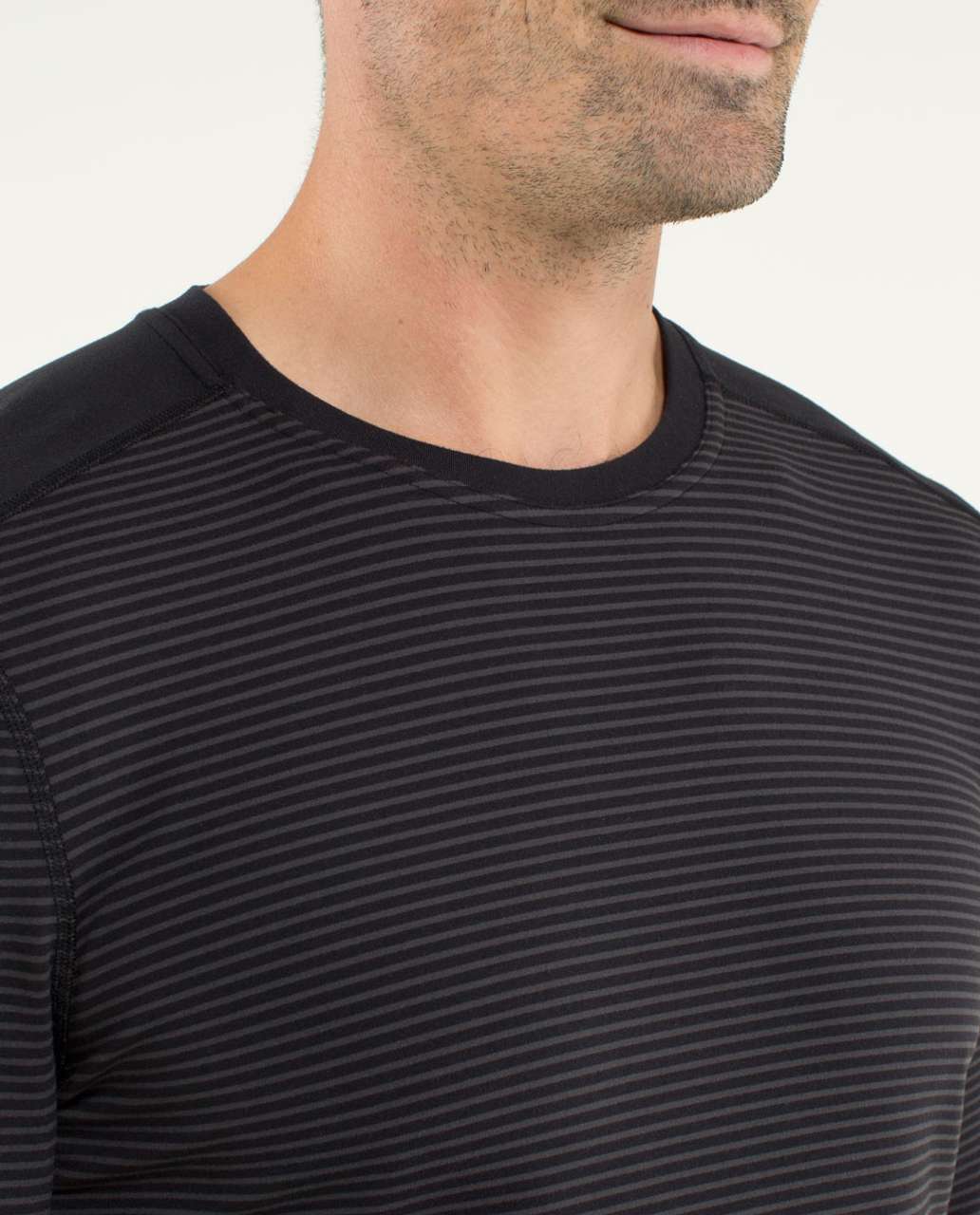 Lululemon Velocity Long Sleeve - Hyper Stripe Black