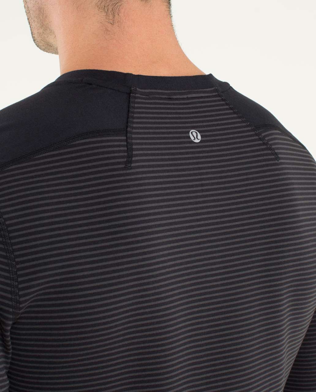 Lululemon Velocity Long Sleeve - Hyper Stripe Black