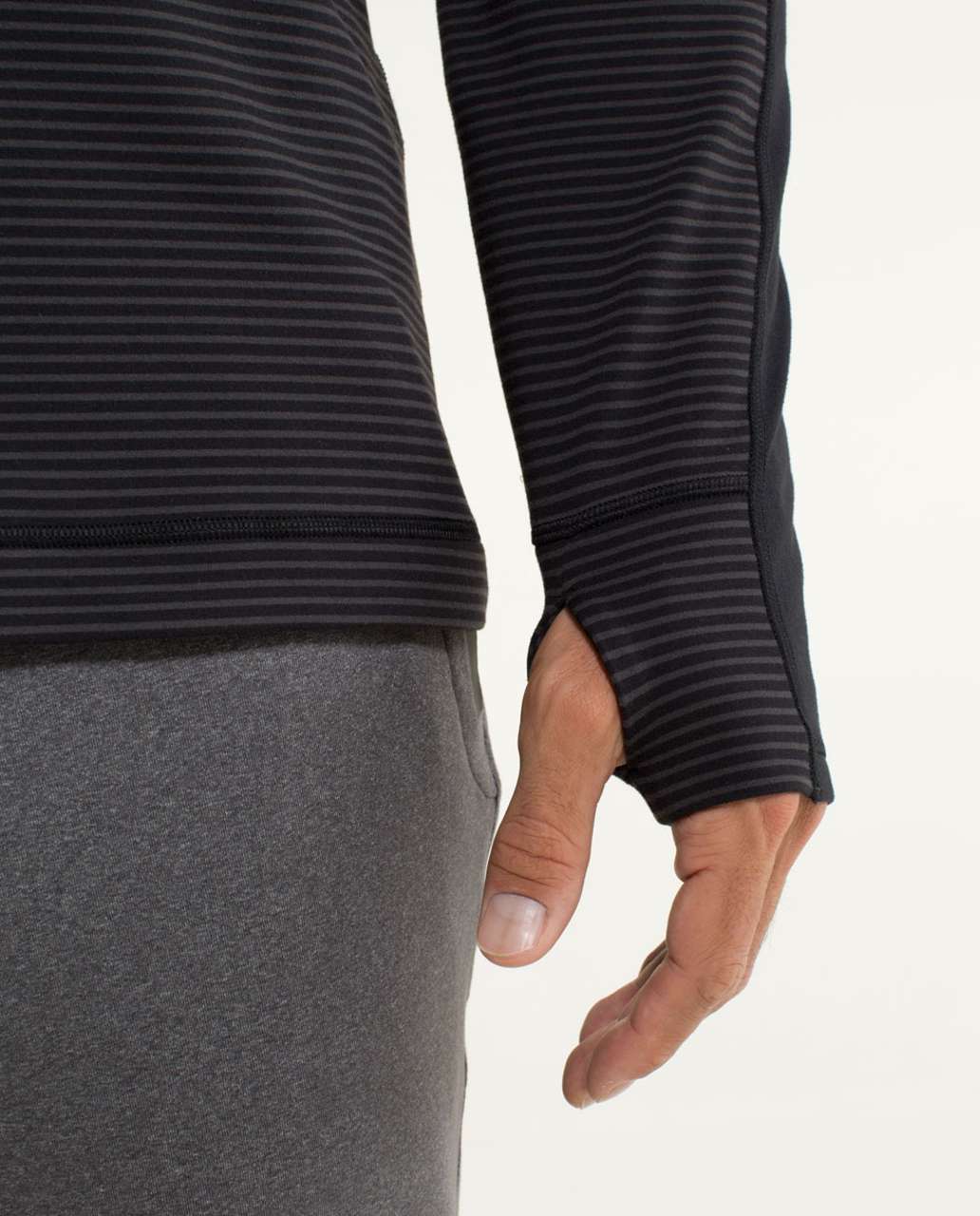 Lululemon Velocity Long Sleeve - Hyper Stripe Black