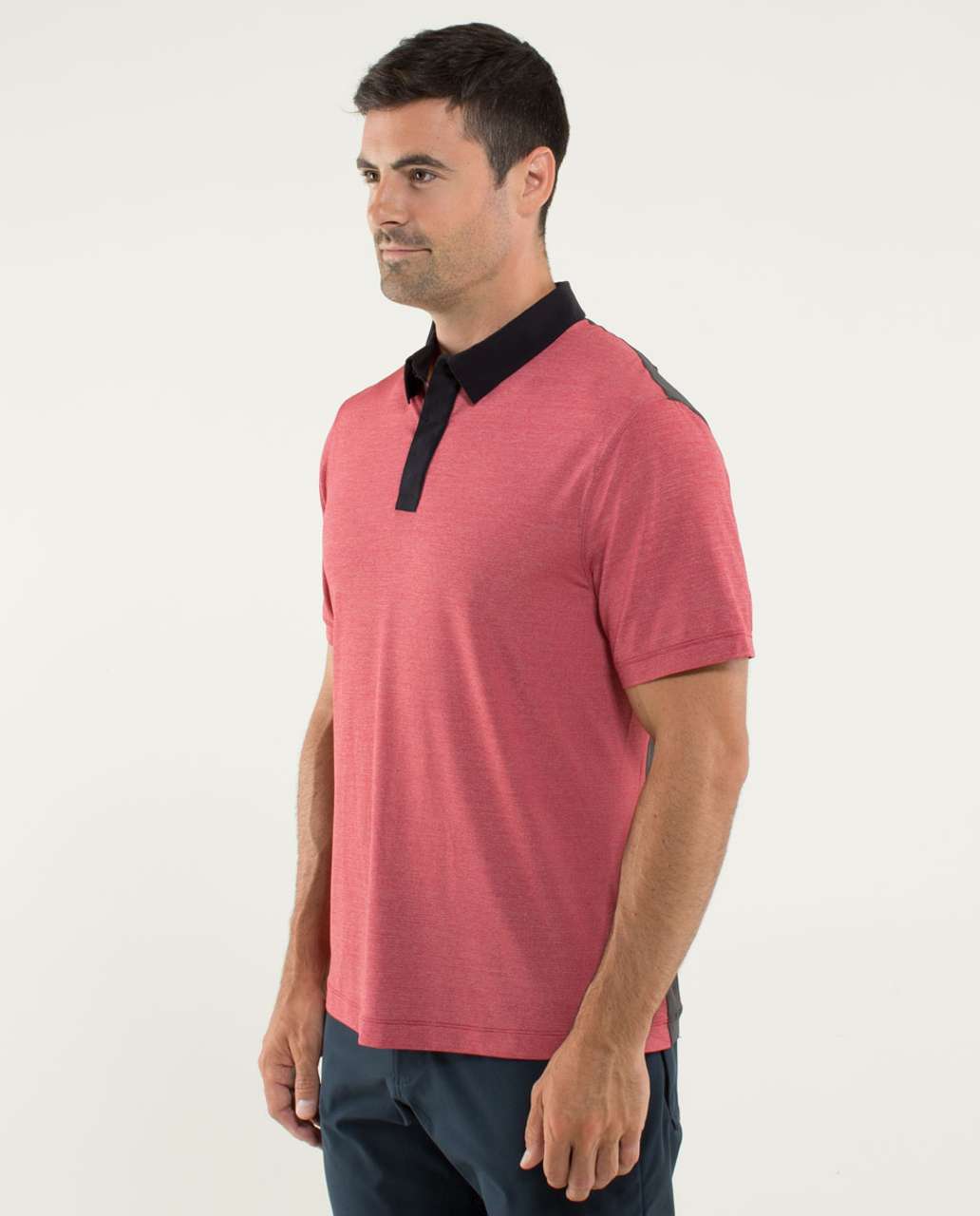 Lululemon Precision Polo - Heathered Deepest Cranberry