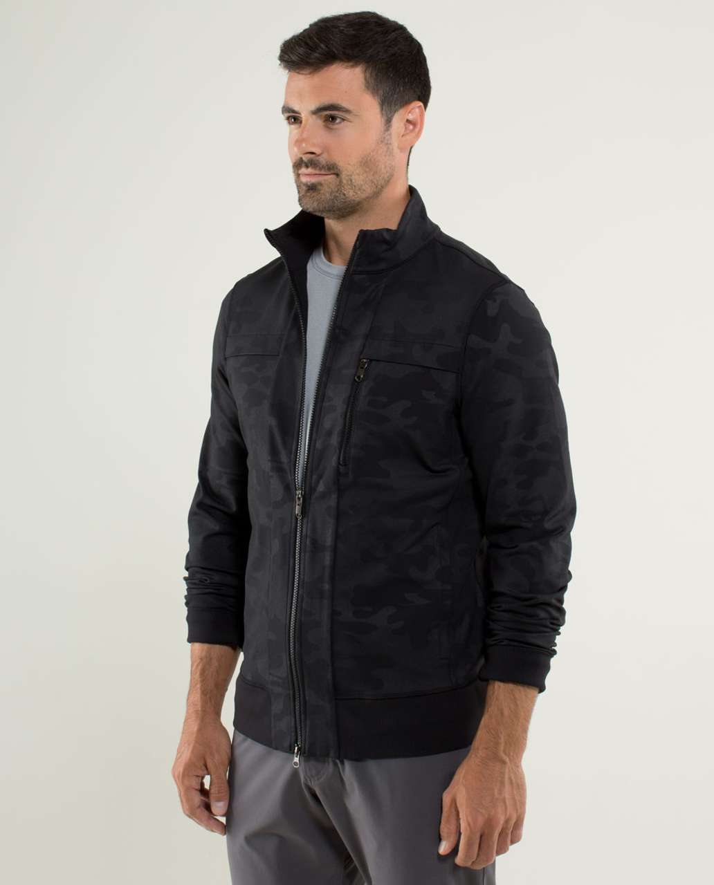 Lululemon Post Gravity Jacket - Lay Low Camo Emboss Black - lulu fanatics