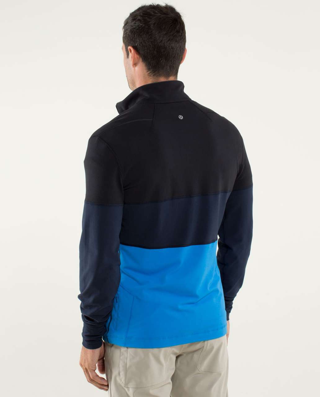 Lululemon Velocity 1/4 Zip - Black / Inkwell / Cornflower