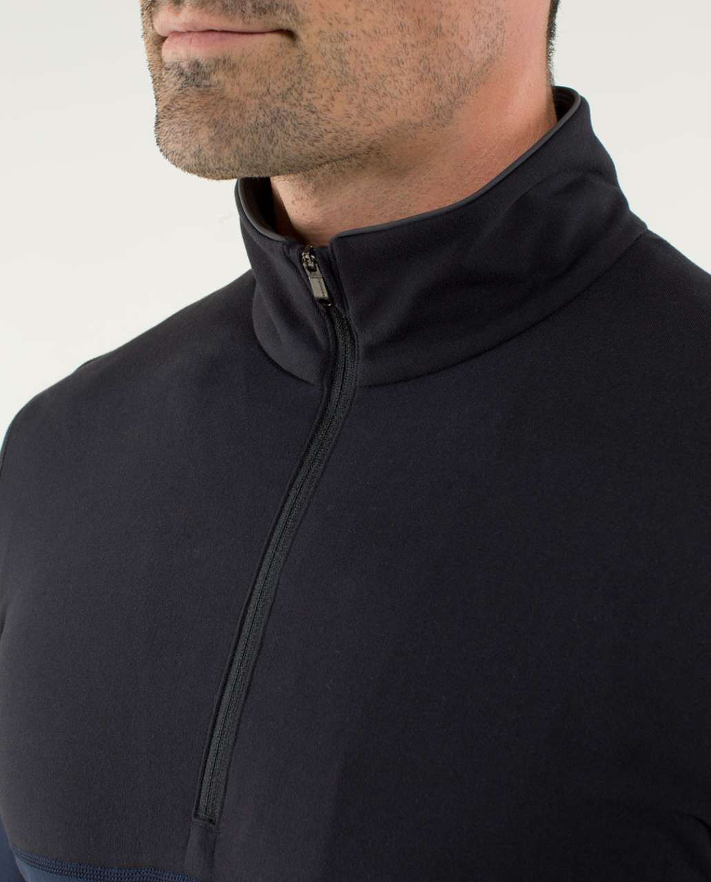 Lululemon Velocity 1/4 Zip - Black / Inkwell / Cornflower