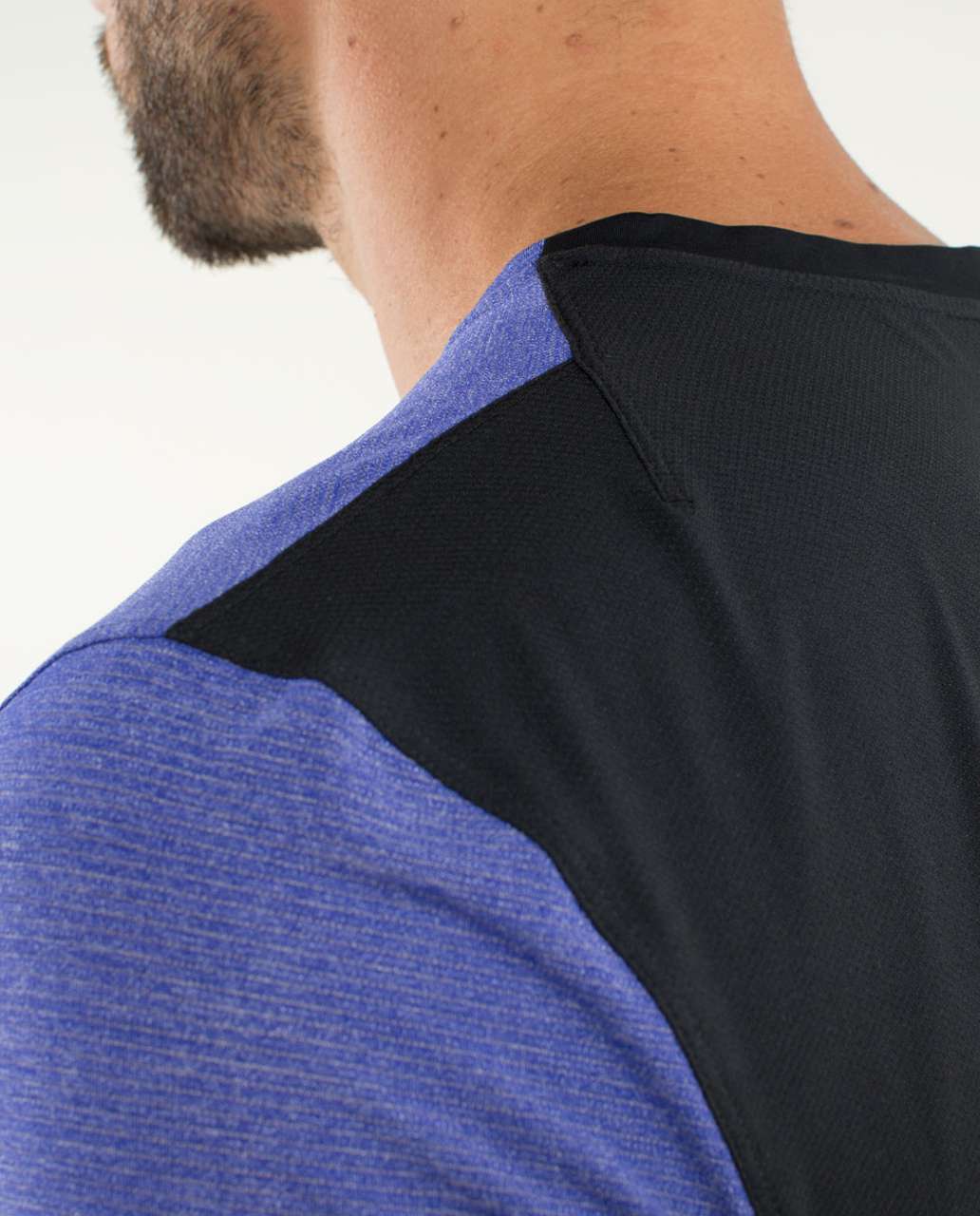 Lululemon Precision Tee - Heathered Pigment Blue / Black