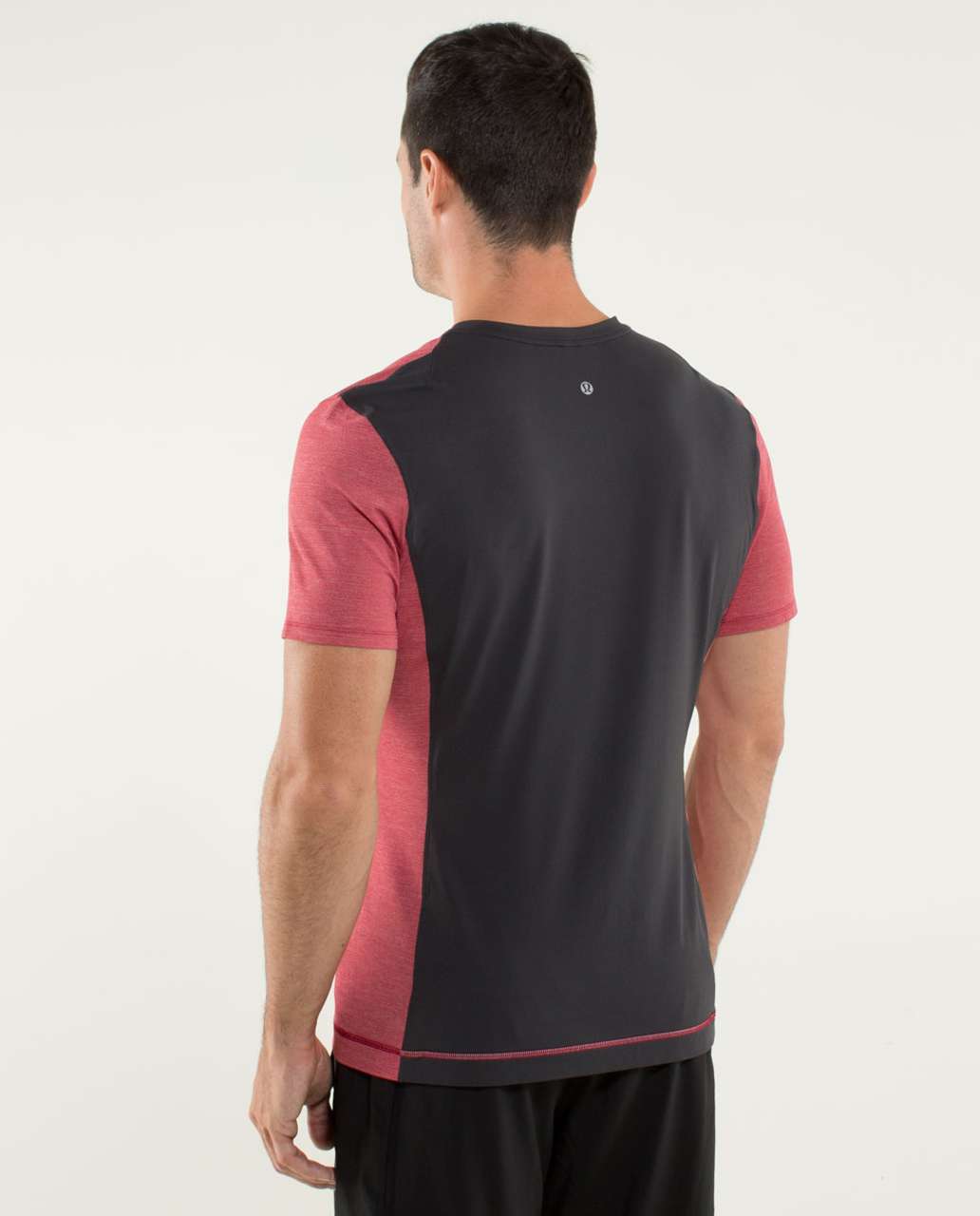 Lululemon Precision Tee - Heathered Deepest Cranberry / Soot