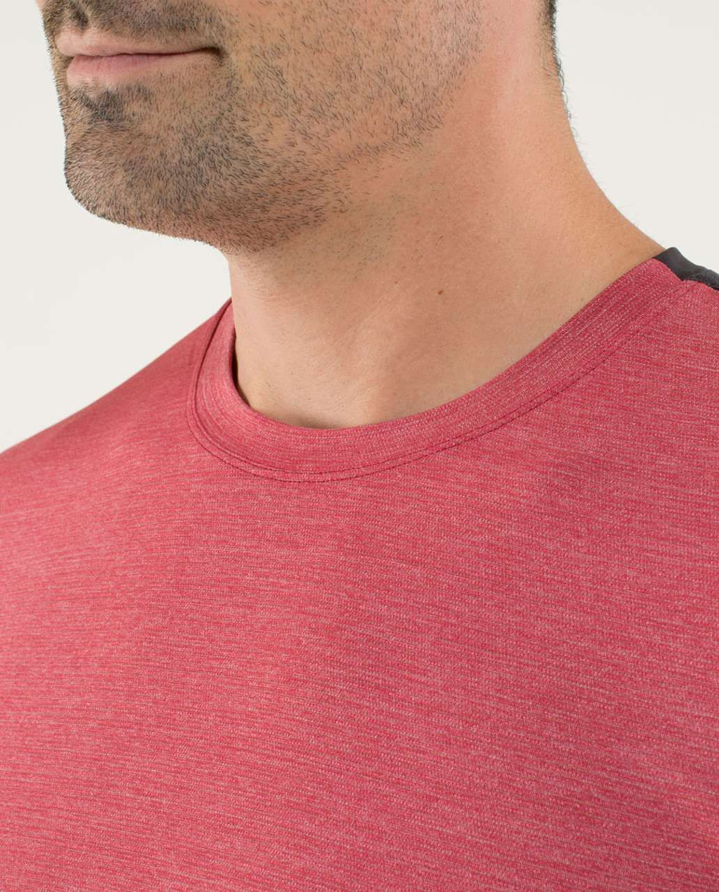 Lululemon Precision Tee - Heathered Deepest Cranberry / Soot