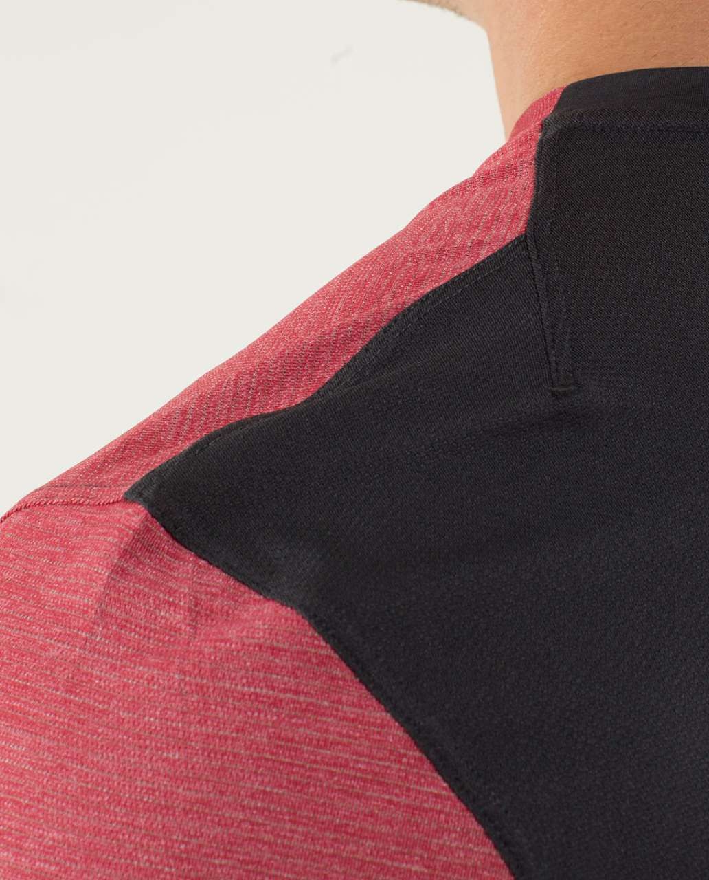 Lululemon Precision Tee - Heathered Deepest Cranberry / Soot