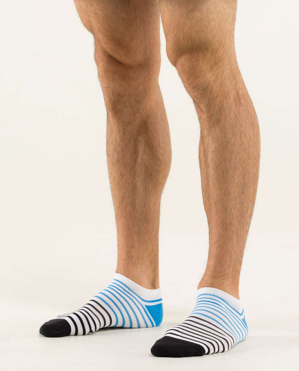 Lululemon Ultimate Low-Pro Run Sock - Hyper Stripe Black Cornflower