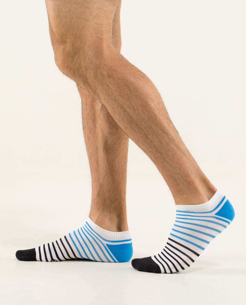 Lululemon Ultimate Low-Pro Run Sock - Hyper Stripe Black Cornflower