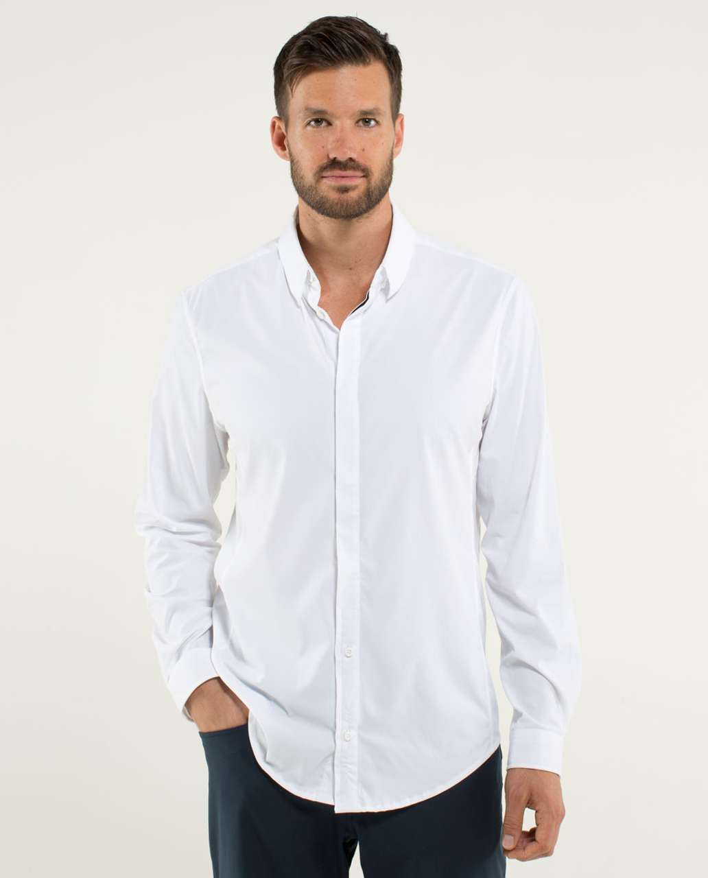 Lululemon Mission Long Sleeve Button Down - White (First Release ...