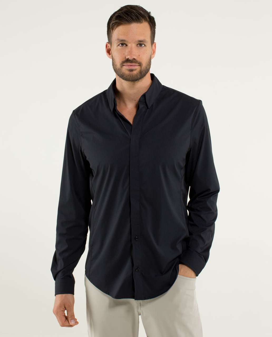 Lululemon Mission Long Sleeve Button Down - Black (First Release ...