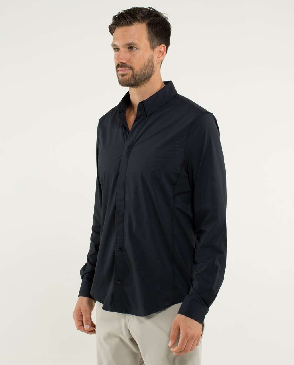 Lululemon Mission Long Sleeve Button Down - Black (First Release)