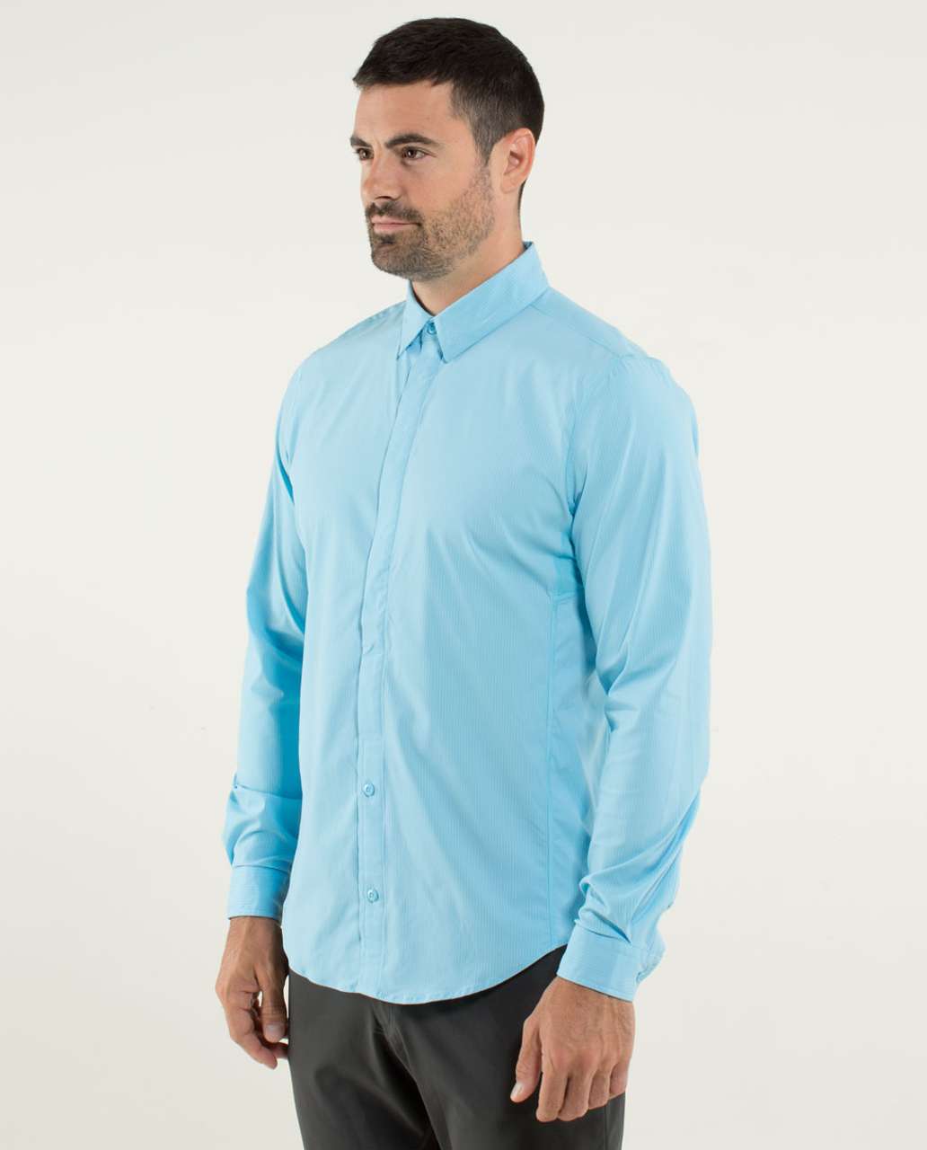 Lululemon Mission Long Sleeve Button Down - Blue Moon