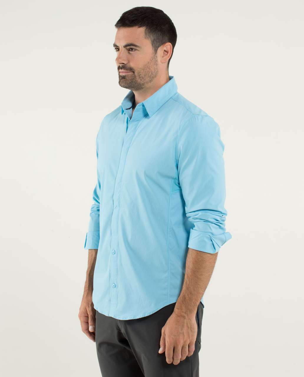 Lululemon Mission Long Sleeve Button Down - Blue Moon