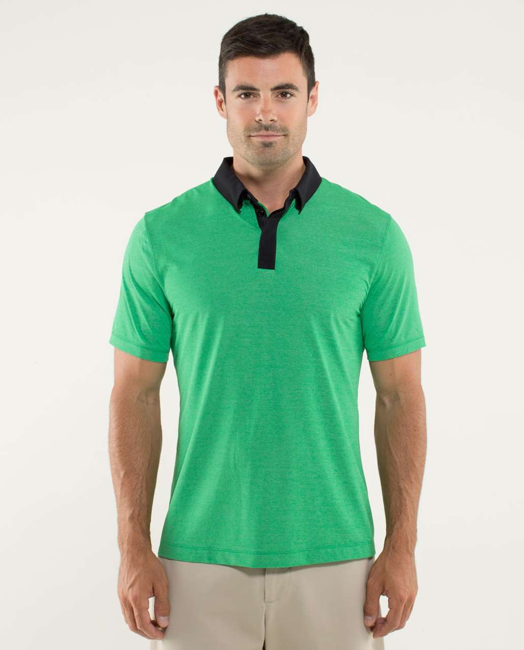 Lululemon Precision Polo - Heathered Green Bean