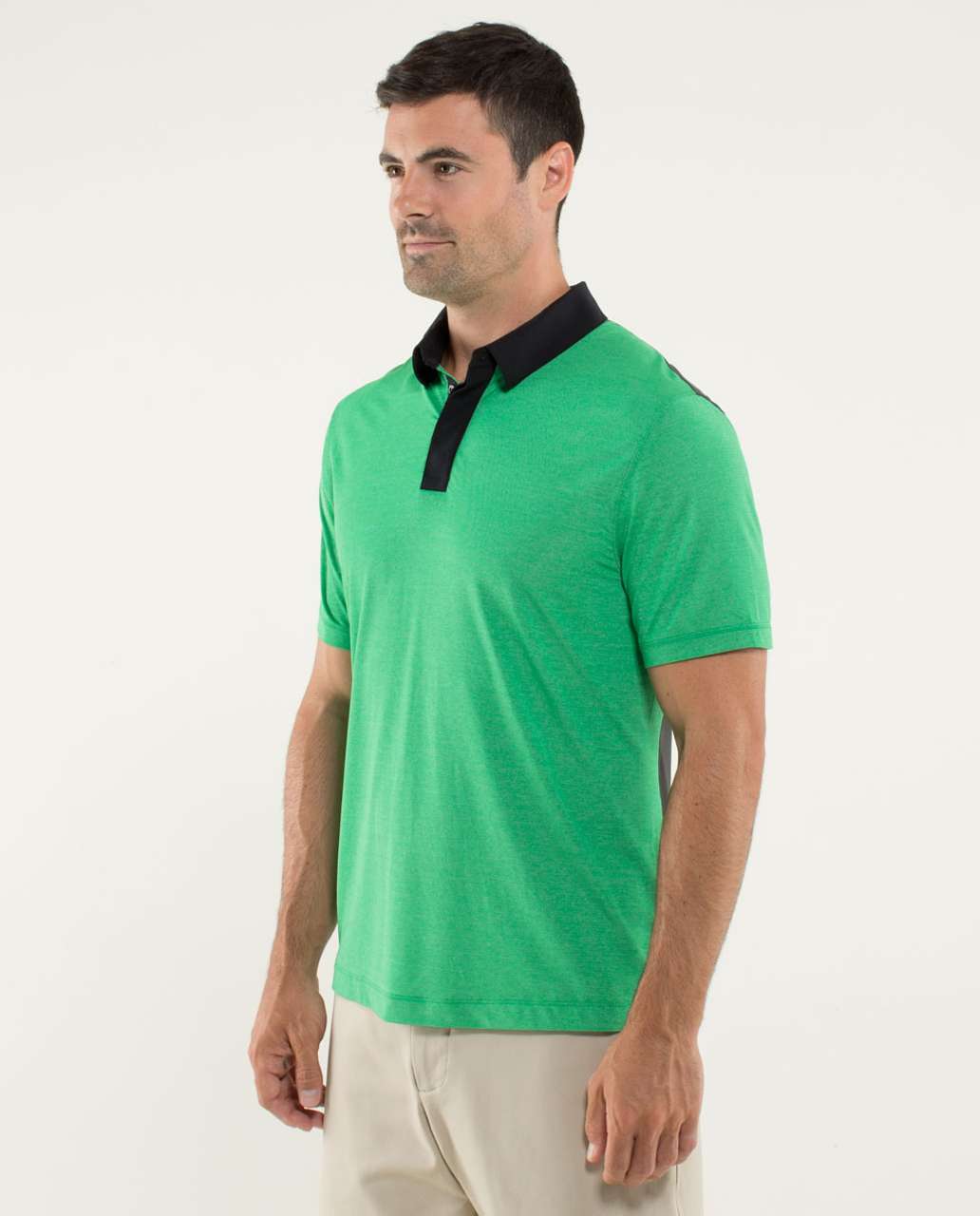 Lululemon Precision Polo - Heathered Green Bean