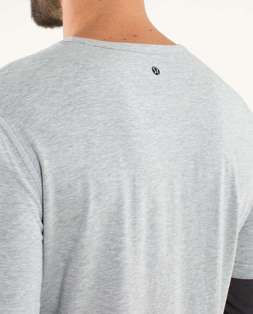 Lululemon 5 Year Basic Long Sleeve *Colour Blocked - Heathered Silver Slate / Soot