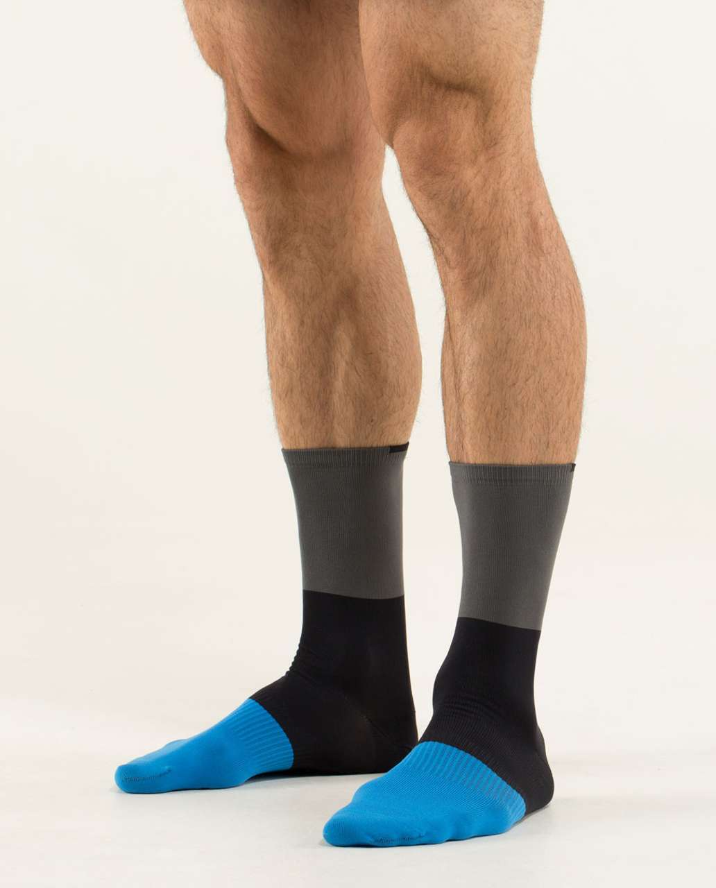 Lululemon Daily Sock - Bold Stripe Soot Light Black Cornflower