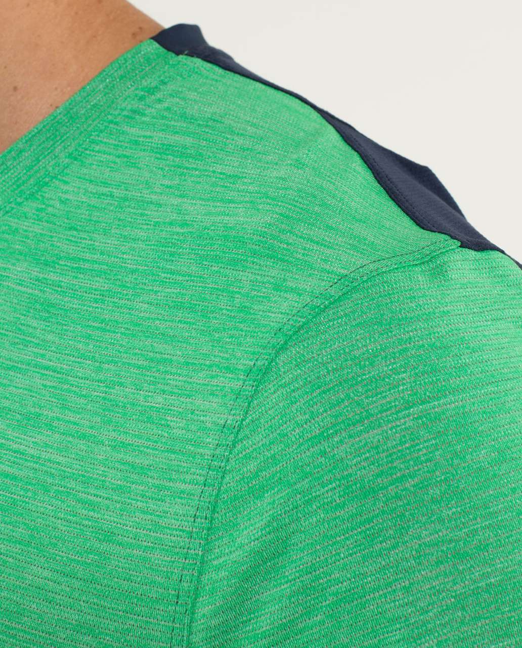 Lululemon Precision Tee - Heathered Green Bean / Inkwell