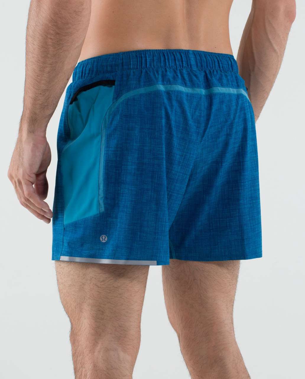 Lululemon Precise Short - Scratch That Texture Bomber Blue / Bomber Blue