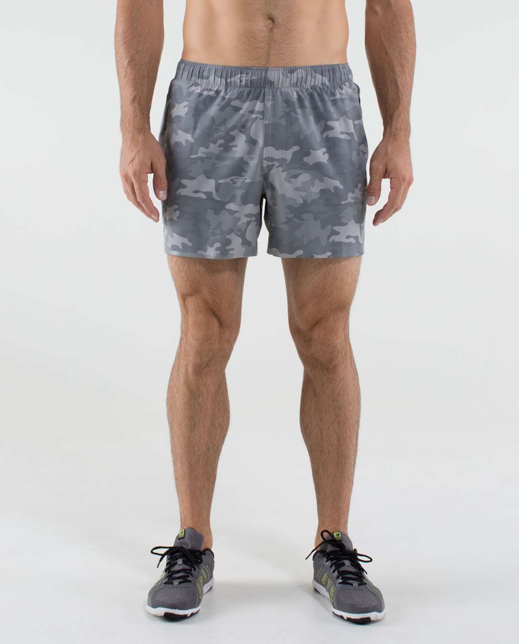 Lululemon Precise Short - Savasana Camo 20cm Ambient Grey / Ambient Grey / Black