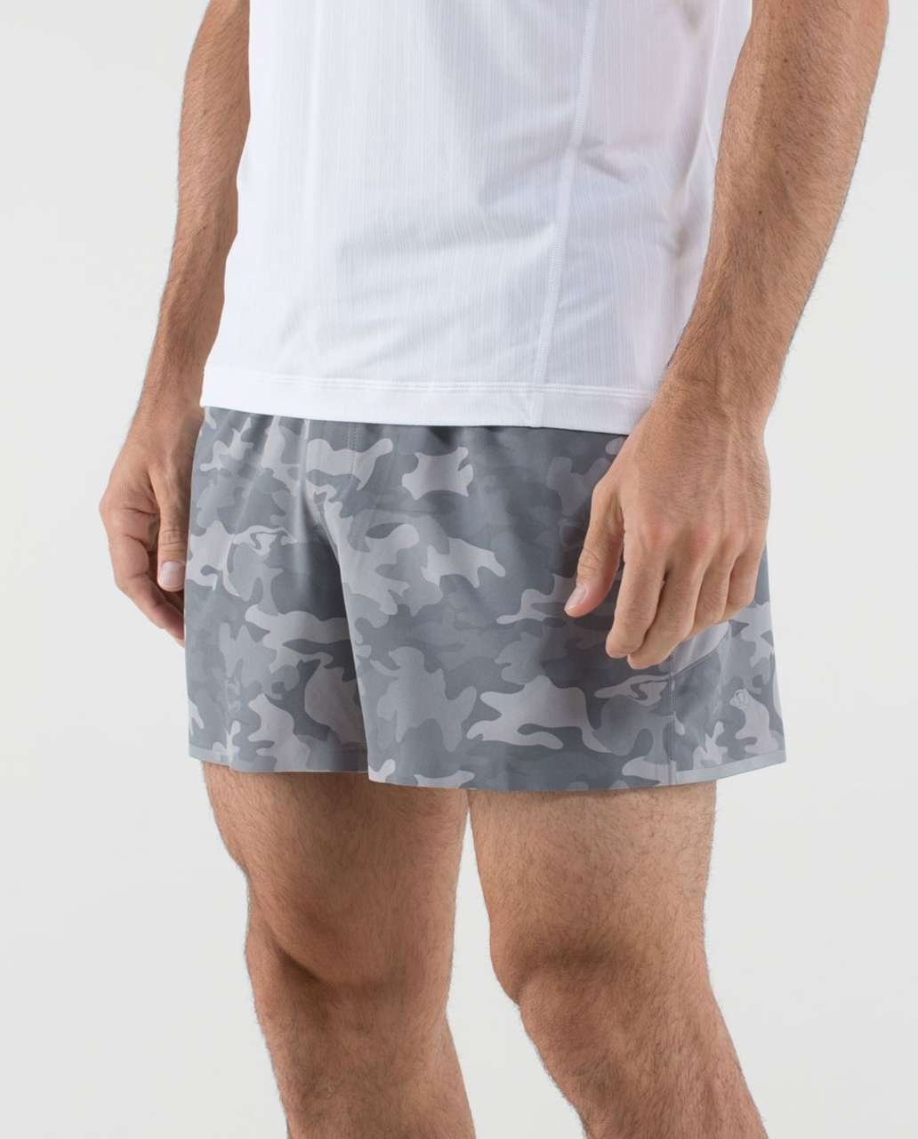 Lululemon Precise Short - Savasana Camo 20cm Ambient Grey / Ambient Grey / Black