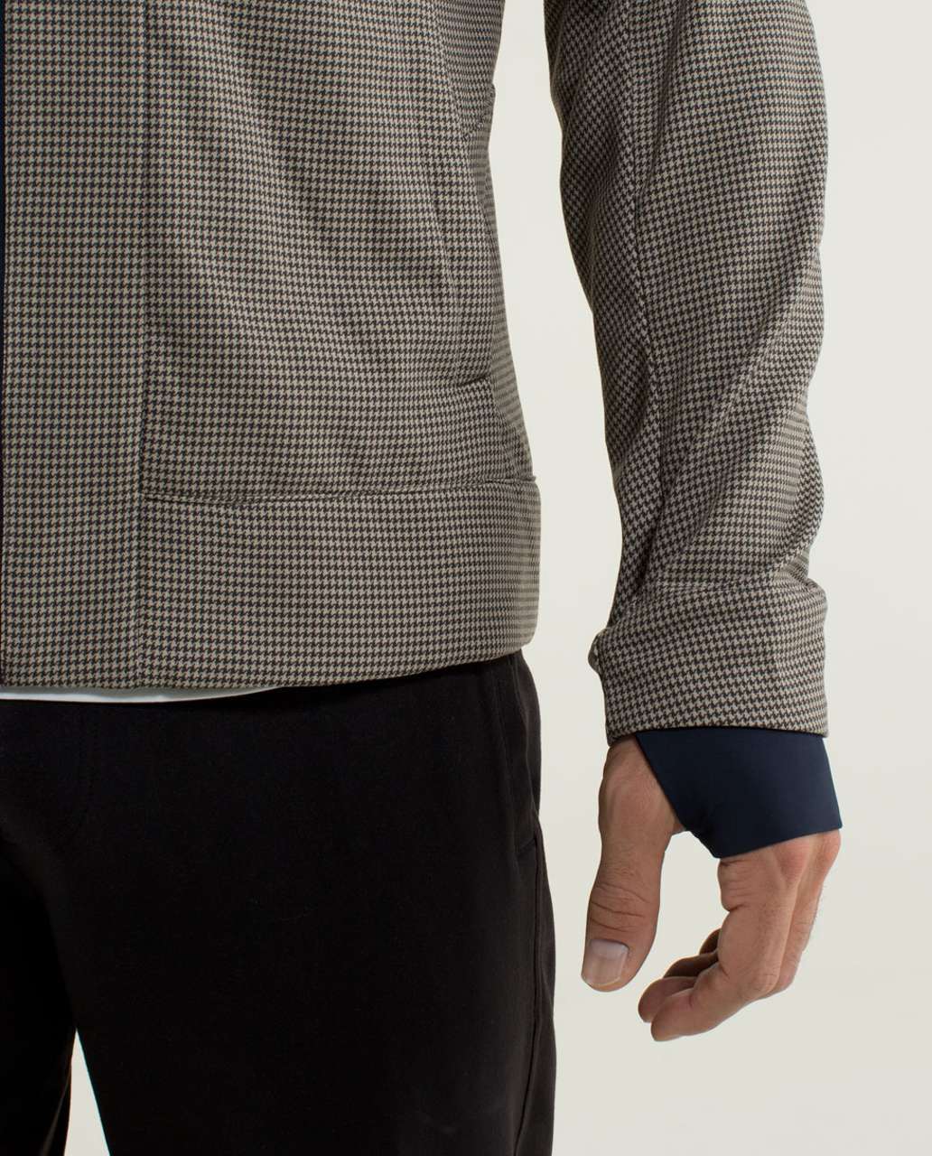 Lululemon Relay Jacket - Houndstooth Swift Mojave Tan / Soot / Inkwell