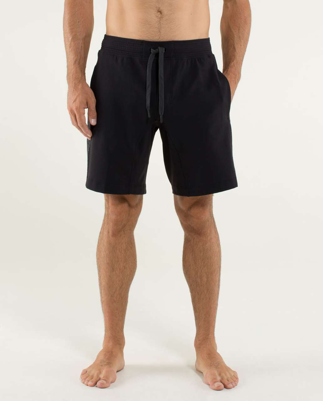 Lululemon Anti-Gravity Short - Black / Heathered Herringbone Heathered ...