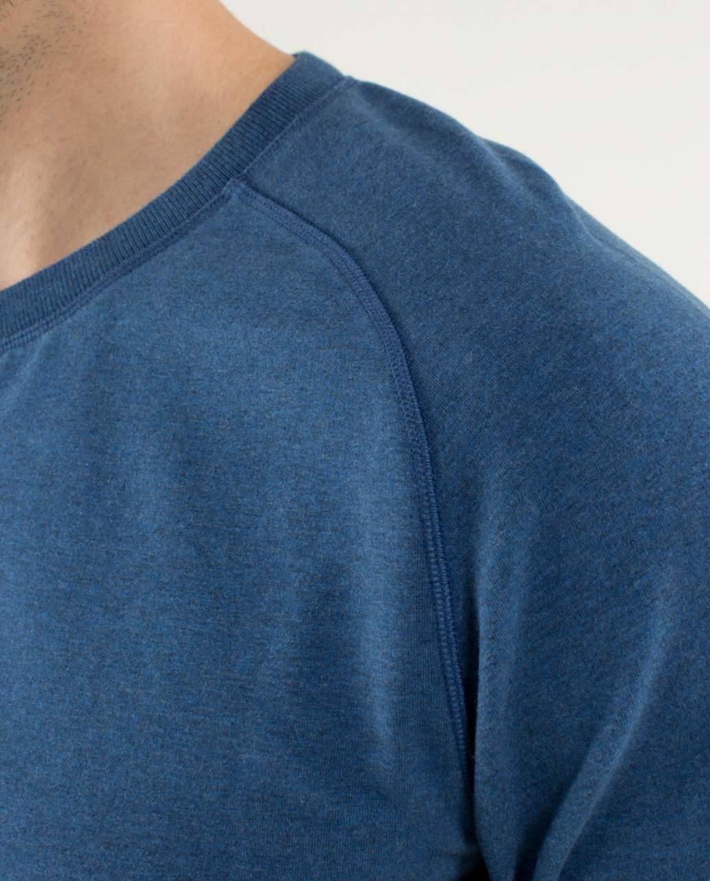 Lululemon All Town Henley - Heathered Rugged Blue / Inkwell
