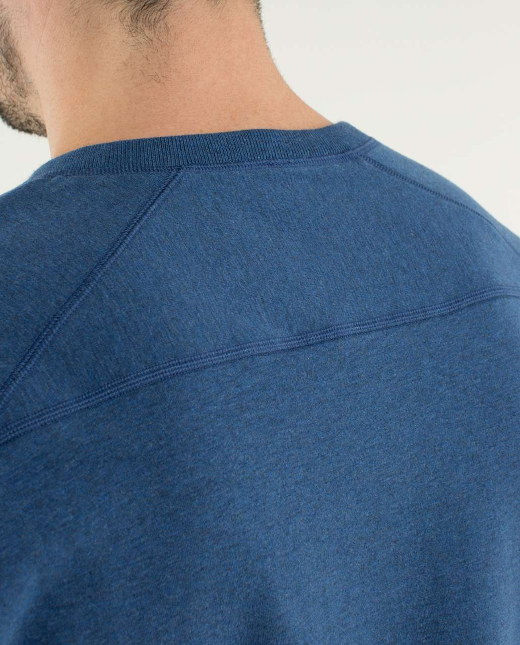 Lululemon All Town Henley - Heathered Rugged Blue / Inkwell