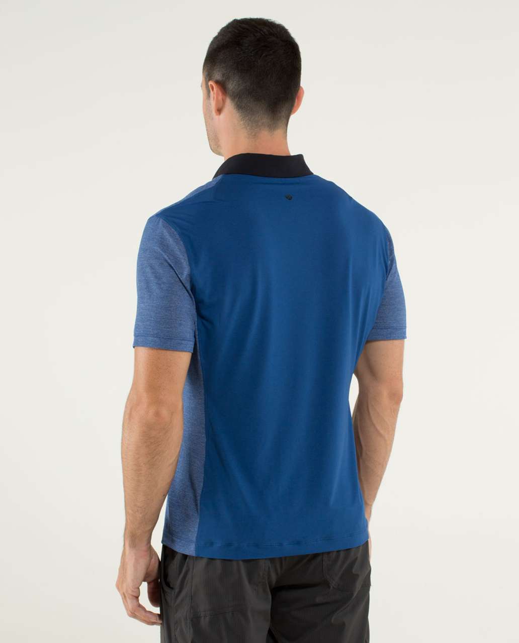 Lululemon Precision Polo - Heathered Rugged Blue / Rugged Blue / Black