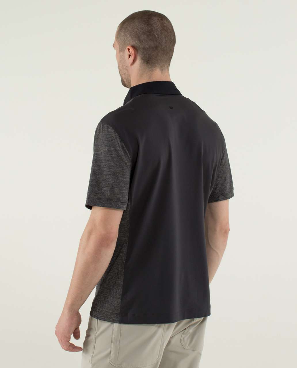 Lululemon Precision Polo - Heathered Black / Soot / Black