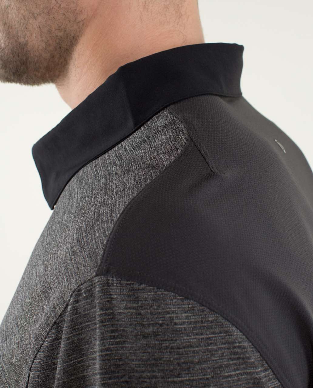 Lululemon Precision Polo - Heathered Black / Soot / Black