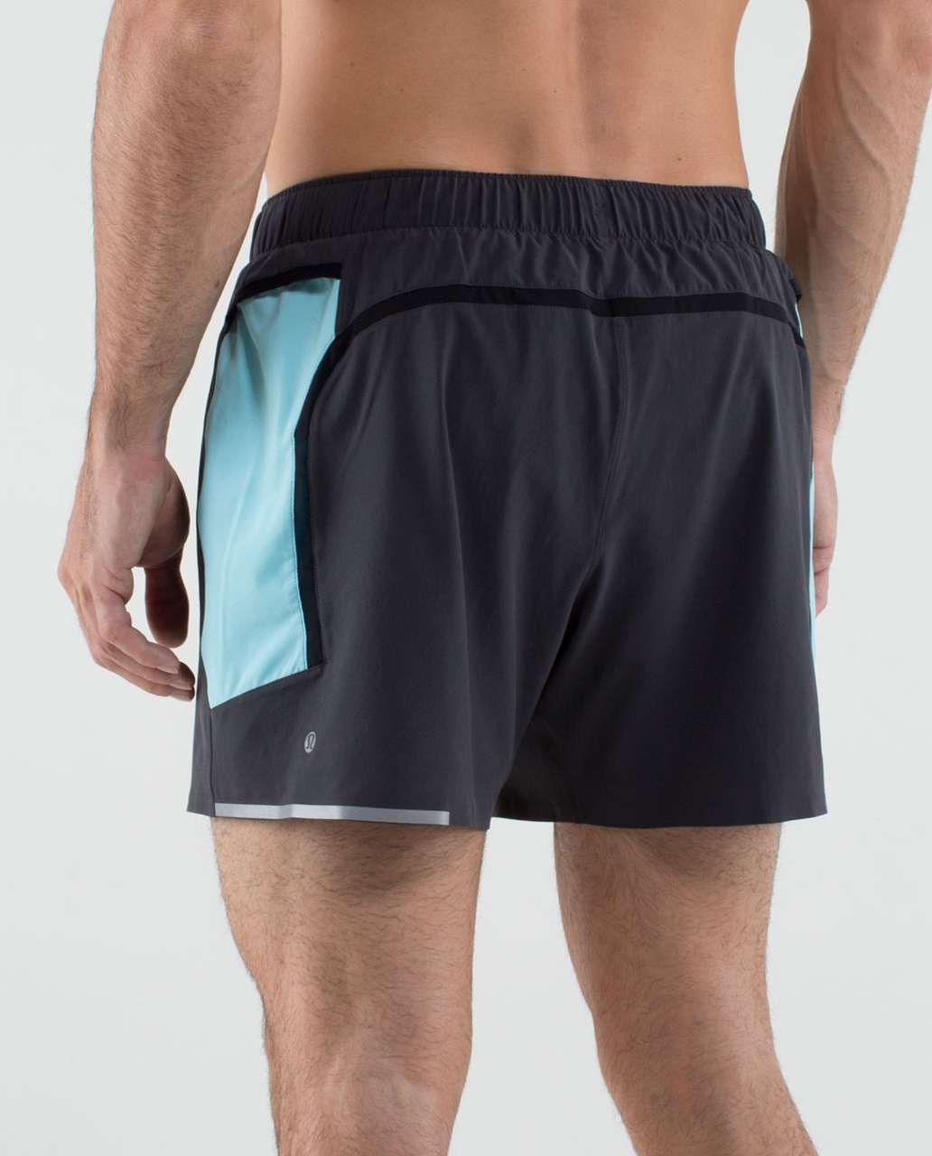 Lululemon Precise Short - Soot / Angel Blue / Black