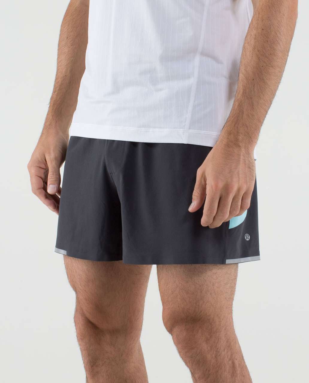 Lululemon Precise Short - Soot / Angel Blue / Black