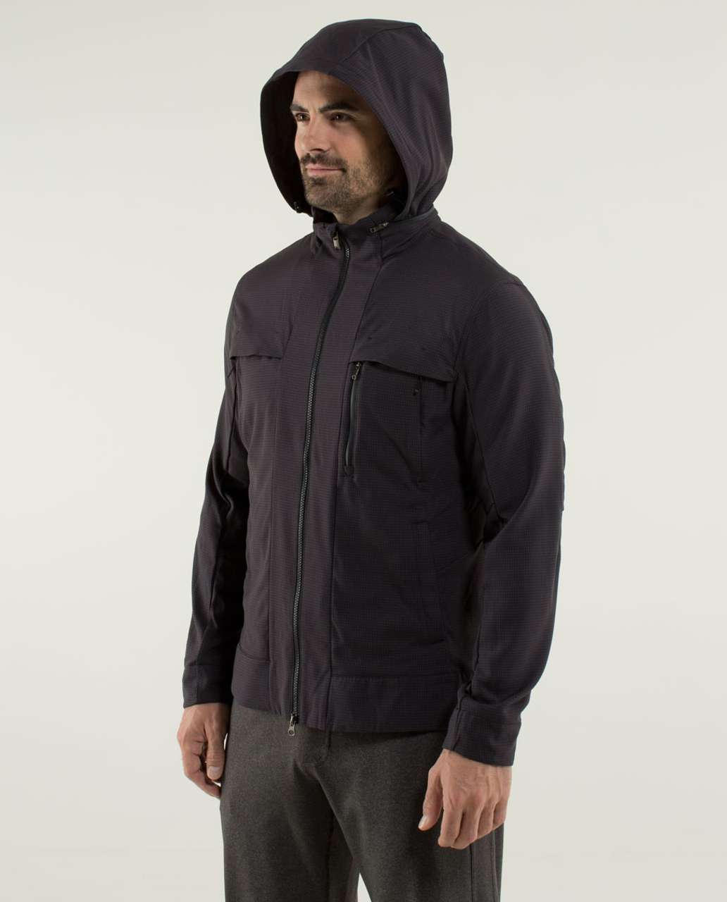 Lululemon Relay Jacket - Houndstooth Swift Black / Soot / Black