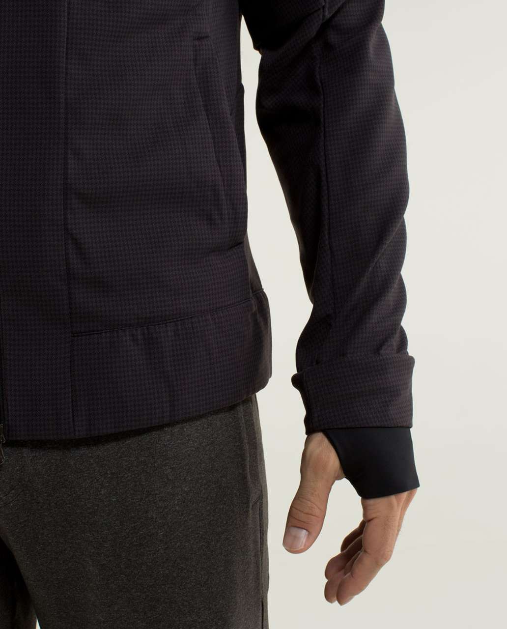 Lululemon Relay Jacket - Houndstooth Swift Black / Soot / Black